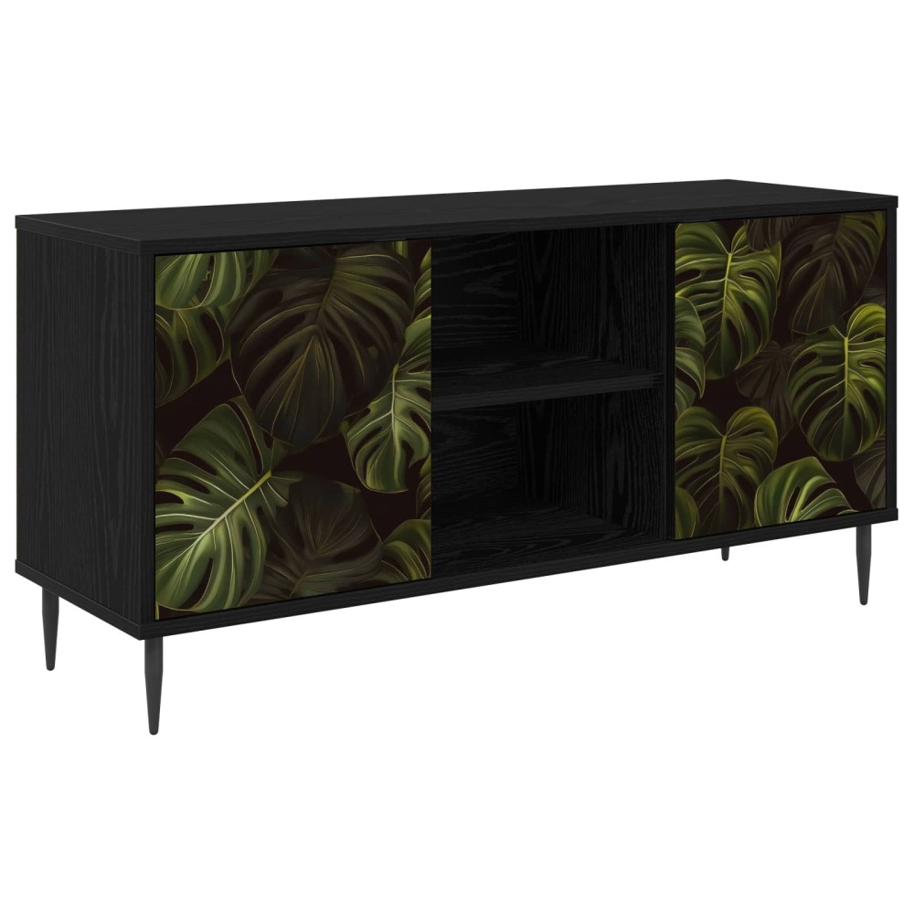 vidaXL Ντουλάπι TV ELBURG 102 x 33 x 51 εκ Μαύρη Δρυς