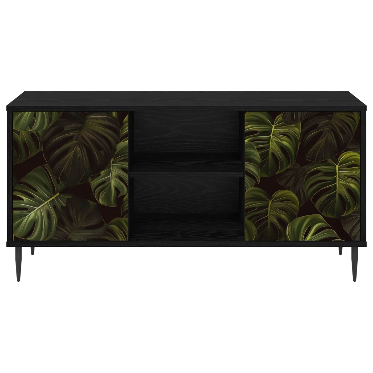 vidaXL Ντουλάπι TV ELBURG 102 x 33 x 51 εκ Μαύρη Δρυς