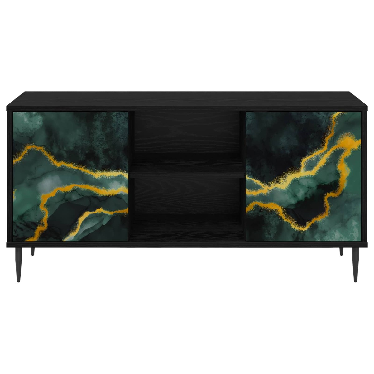 vidaXL Ντουλάπι TV WIJHE 102 x 33 x 51 εκ Μαύρη Δρυς