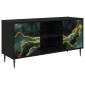 vidaXL Ντουλάπι TV WIJHE 102 x 33 x 51 εκ Μαύρη Δρυς