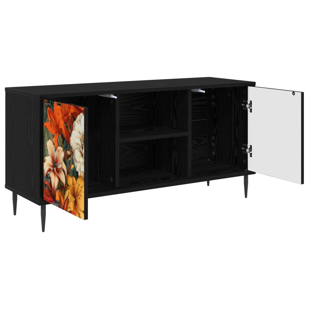 vidaXL Ντουλάπι TV GENNEP 102 x 33 x 51 εκ Μαύρη Δρυς