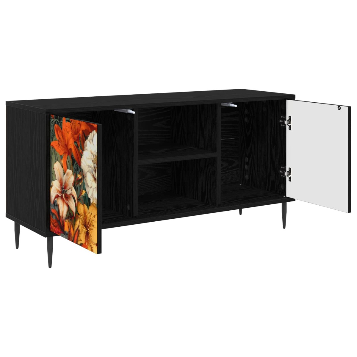 vidaXL Ντουλάπι TV GENNEP 102 x 33 x 51 εκ Μαύρη Δρυς