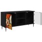 vidaXL Ντουλάπι TV GENNEP 102 x 33 x 51 εκ Μαύρη Δρυς
