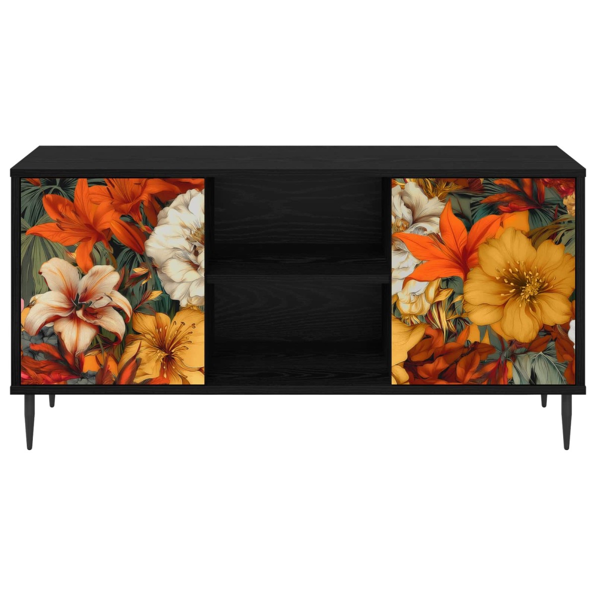 vidaXL Ντουλάπι TV GENNEP 102 x 33 x 51 εκ Μαύρη Δρυς