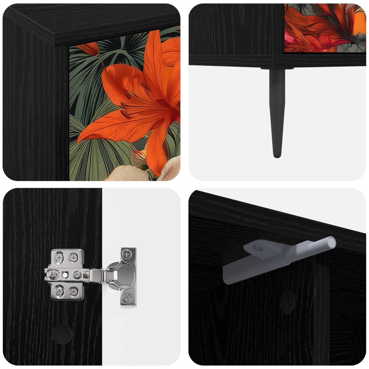vidaXL Ντουλάπι TV GENNEP 102 x 33 x 51 εκ Μαύρη Δρυς
