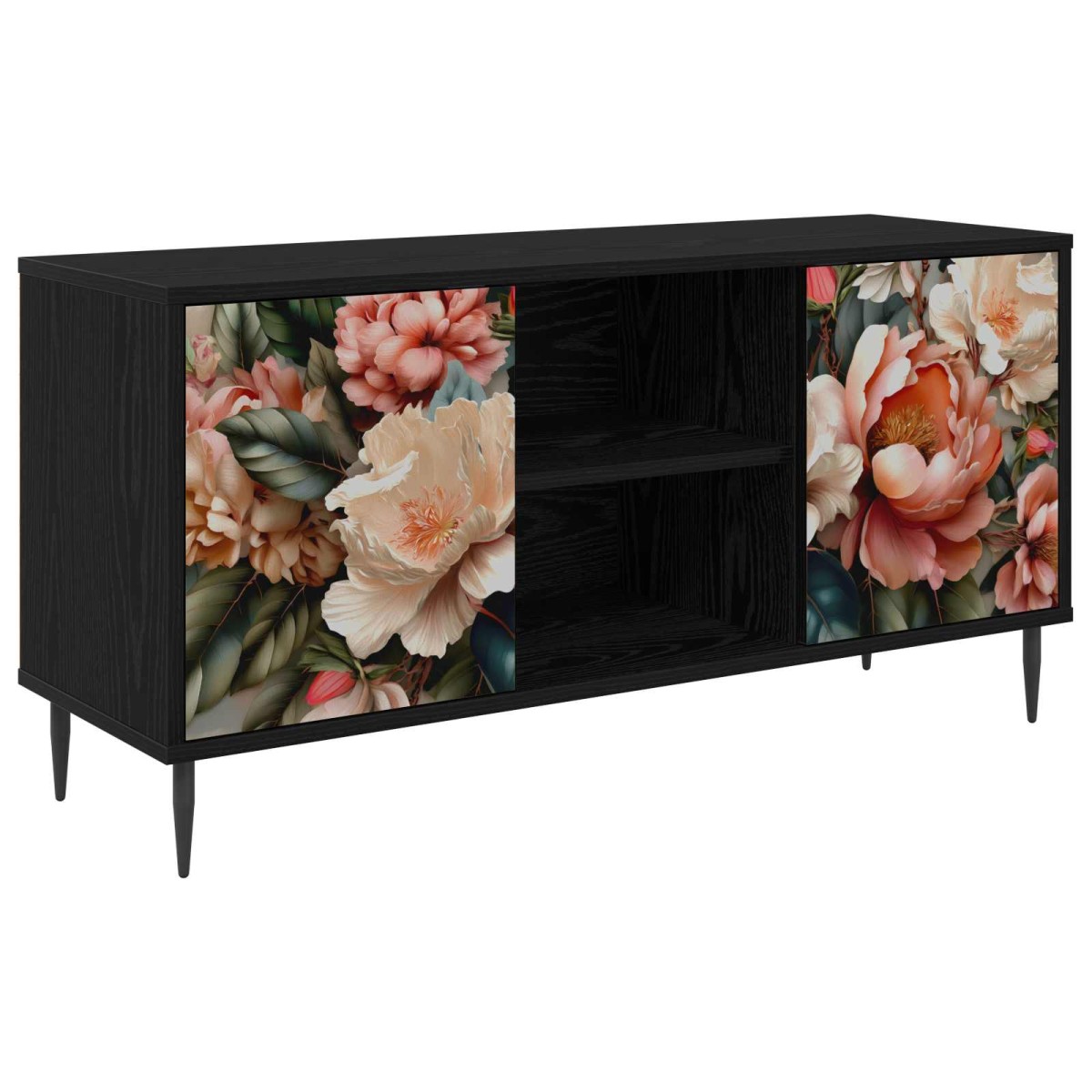 vidaXL Ντουλάπι TV BORNE 102 x 33 x 51 εκ Μαύρη Δρυς