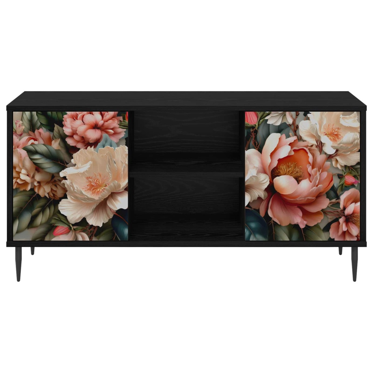 vidaXL Ντουλάπι TV BORNE 102 x 33 x 51 εκ Μαύρη Δρυς