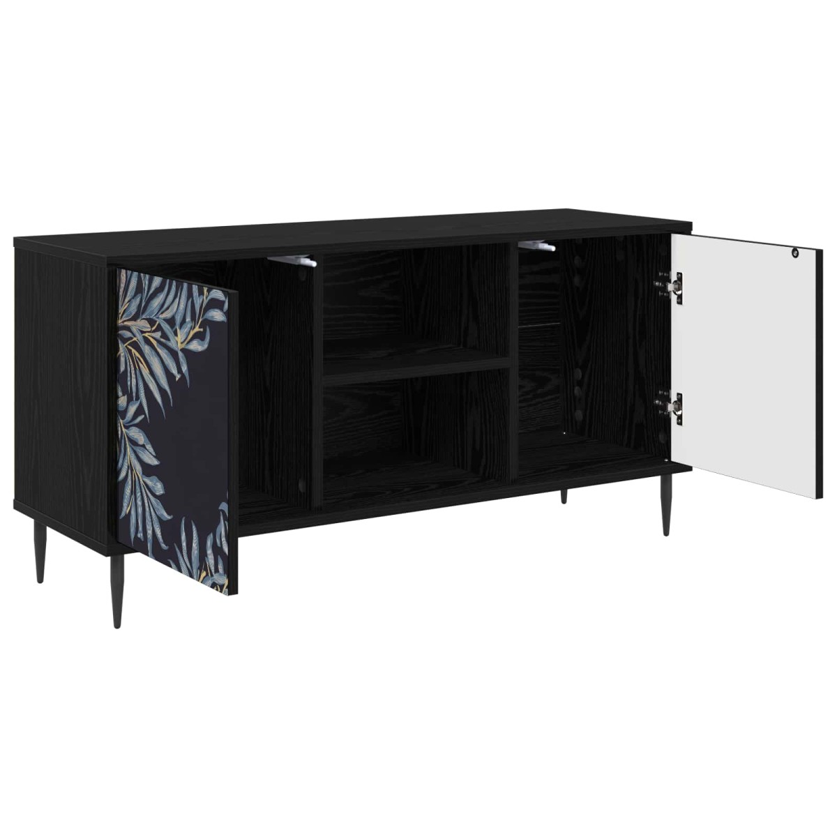 vidaXL Ντουλάπι TV DOKKUM 102 x 33 x 51 εκ Μαύρη Δρυς