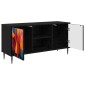 vidaXL Ντουλάπι TV HEESCH 102 x 33 x 51 εκ Μαύρη Δρυς