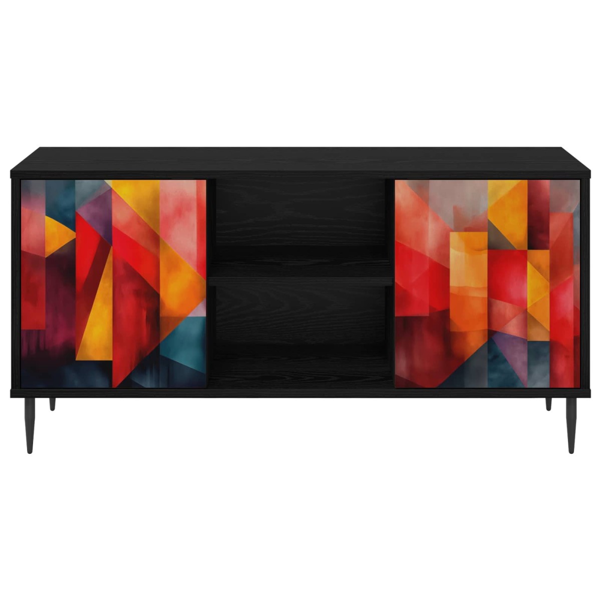vidaXL Ντουλάπι TV HEESCH 102 x 33 x 51 εκ Μαύρη Δρυς