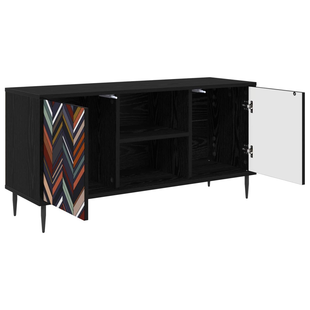 vidaXL Ντουλάπι TV OMMEN 102 x 33 x 51 εκ Μαύρη Δρυς
