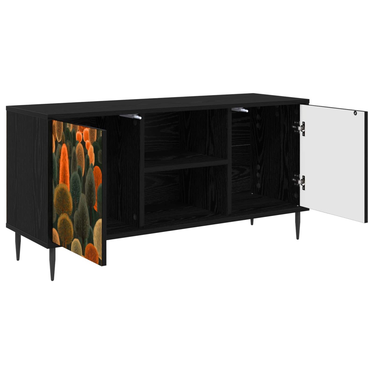vidaXL Ντουλάπι TV ZAANDAM 102 x 33 x 51 εκ Μαύρη Δρυς