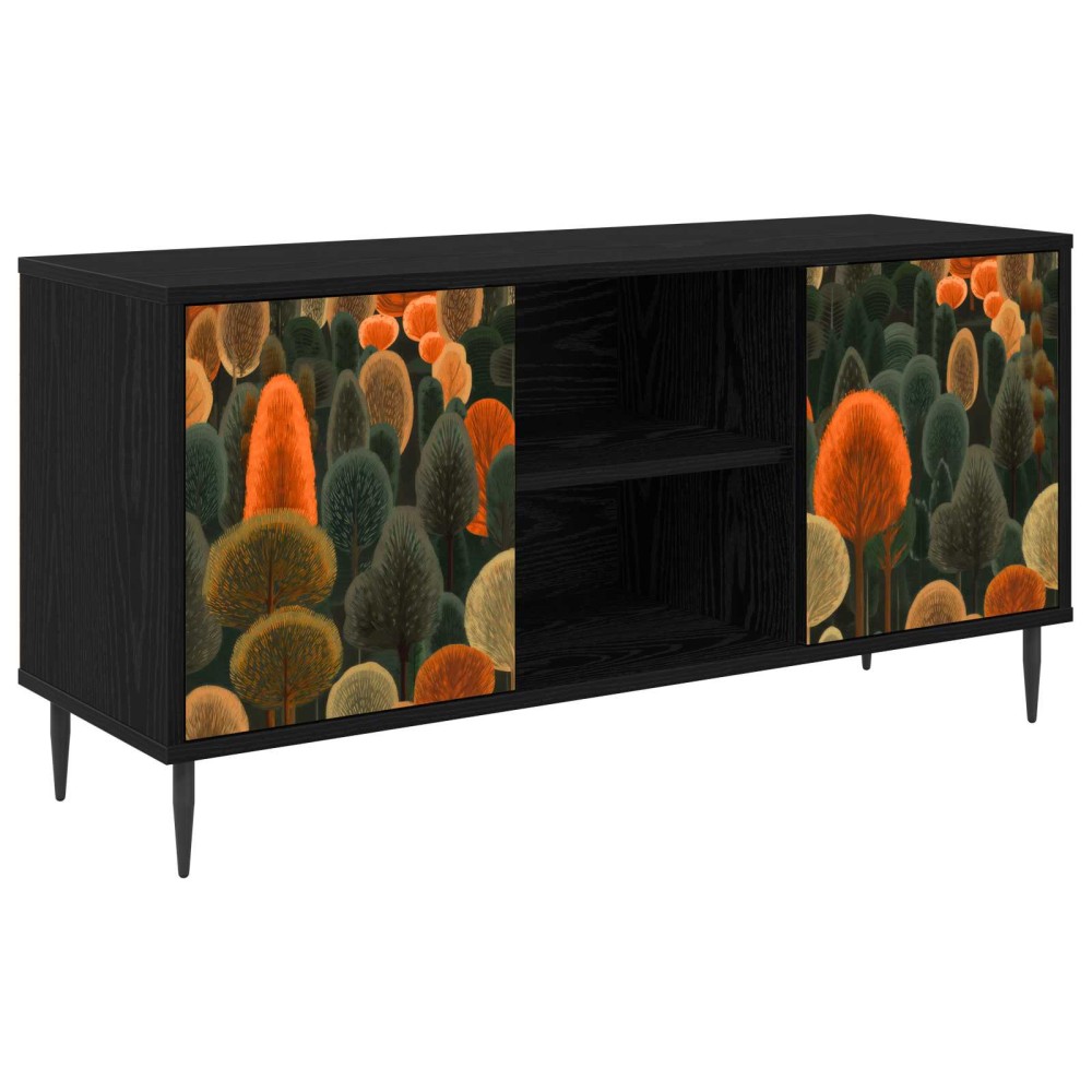 vidaXL Ντουλάπι TV ZAANDAM 102 x 33 x 51 εκ Μαύρη Δρυς
