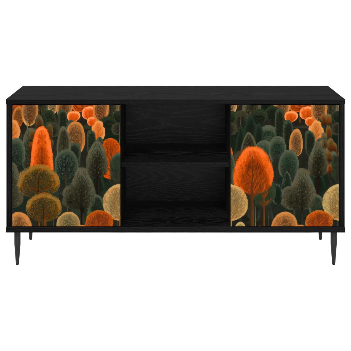 vidaXL Ντουλάπι TV ZAANDAM 102 x 33 x 51 εκ Μαύρη Δρυς
