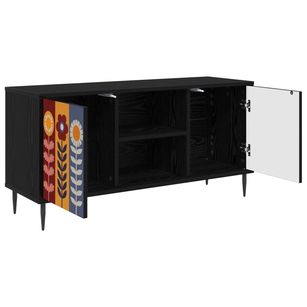 vidaXL Ντουλάπι TV ESSEN 102 x 33 x 51 εκ Μαύρη Δρυς