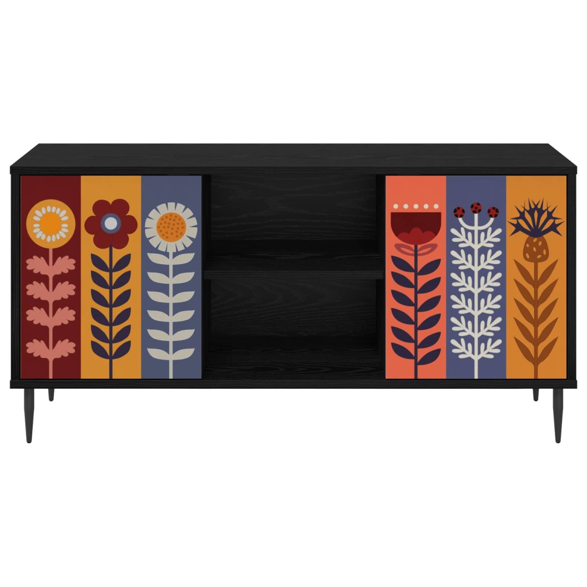 vidaXL Ντουλάπι TV ESSEN 102 x 33 x 51 εκ Μαύρη Δρυς
