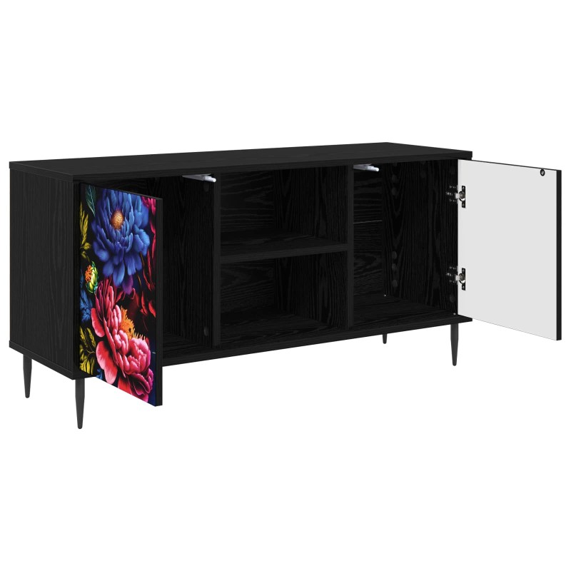 vidaXL Ντουλάπι TV KIEL 102 x 33 x 51 εκ Μαύρη Δρυς Επεξεργασμένο Ξύλο