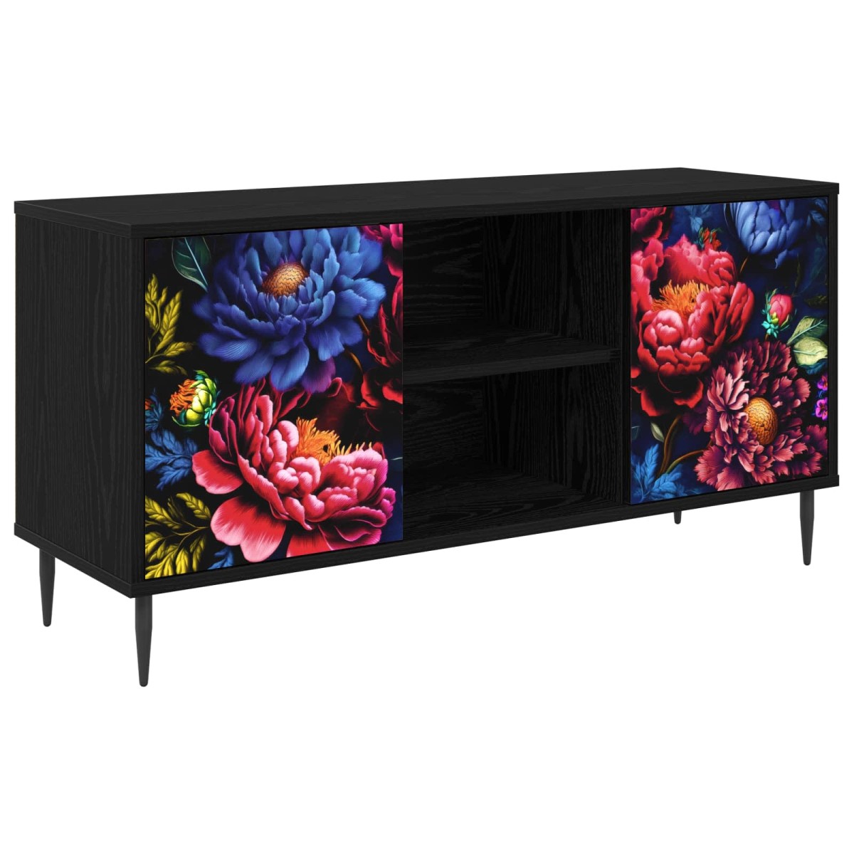 vidaXL Ντουλάπι TV KIEL 102 x 33 x 51 εκ Μαύρη Δρυς Επεξεργασμένο Ξύλο