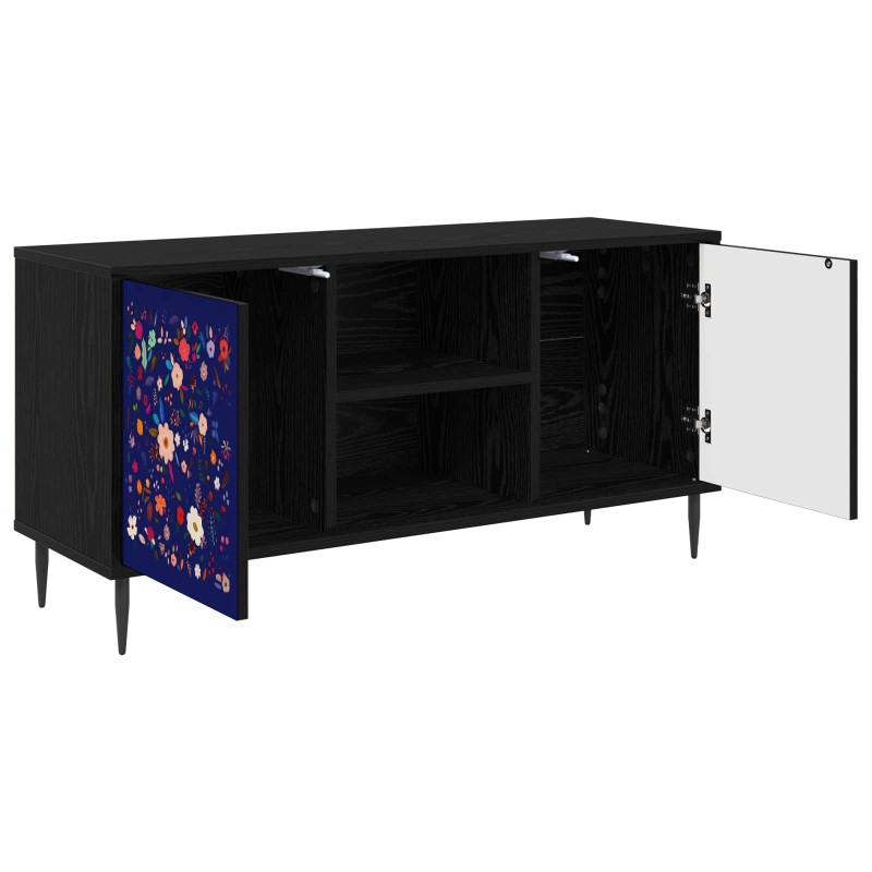 vidaXL Ντουλάπι TV MAINZ 102 x 33 x 51 εκ Μαύρη Δρυς