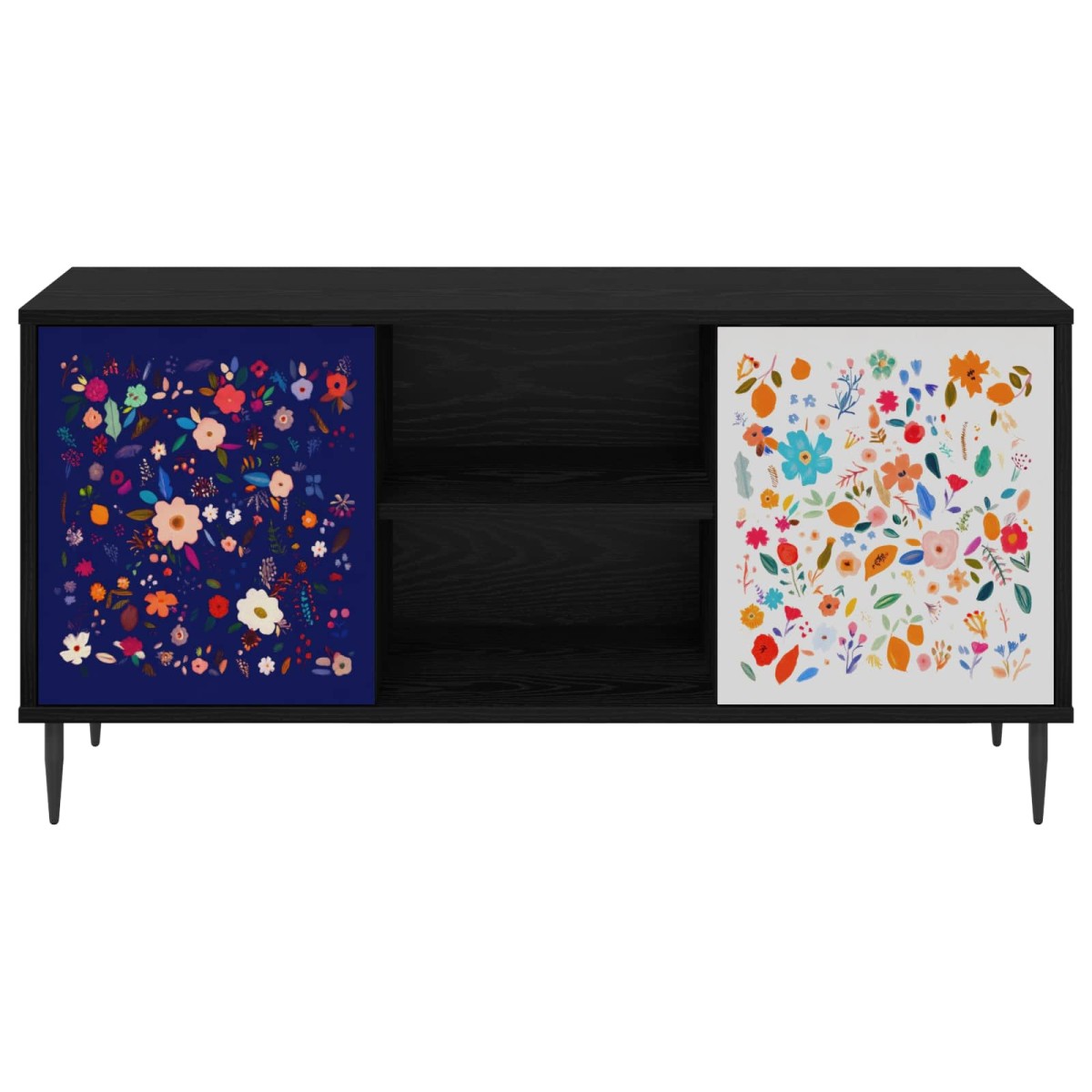 vidaXL Ντουλάπι TV MAINZ 102 x 33 x 51 εκ Μαύρη Δρυς
