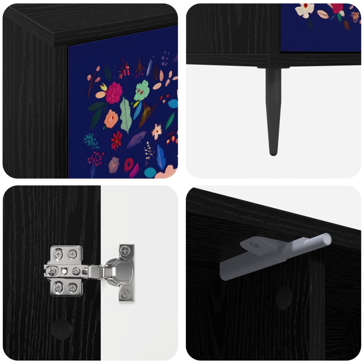 vidaXL Ντουλάπι TV MAINZ 102 x 33 x 51 εκ Μαύρη Δρυς