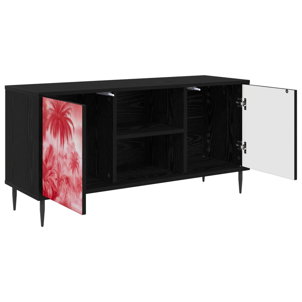 vidaXL Ντουλάπι TV AACHEN 102 x 33 x 51 εκ Μαύρη Δρυς