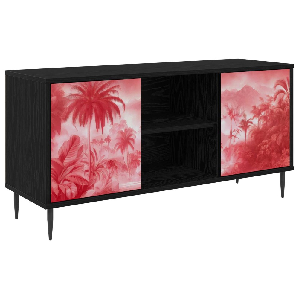 vidaXL Ντουλάπι TV AACHEN 102 x 33 x 51 εκ Μαύρη Δρυς