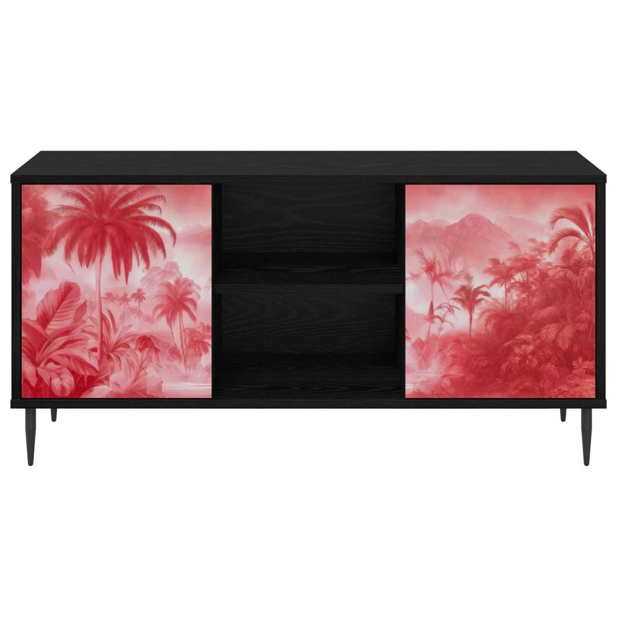 vidaXL Ντουλάπι TV AACHEN 102 x 33 x 51 εκ Μαύρη Δρυς