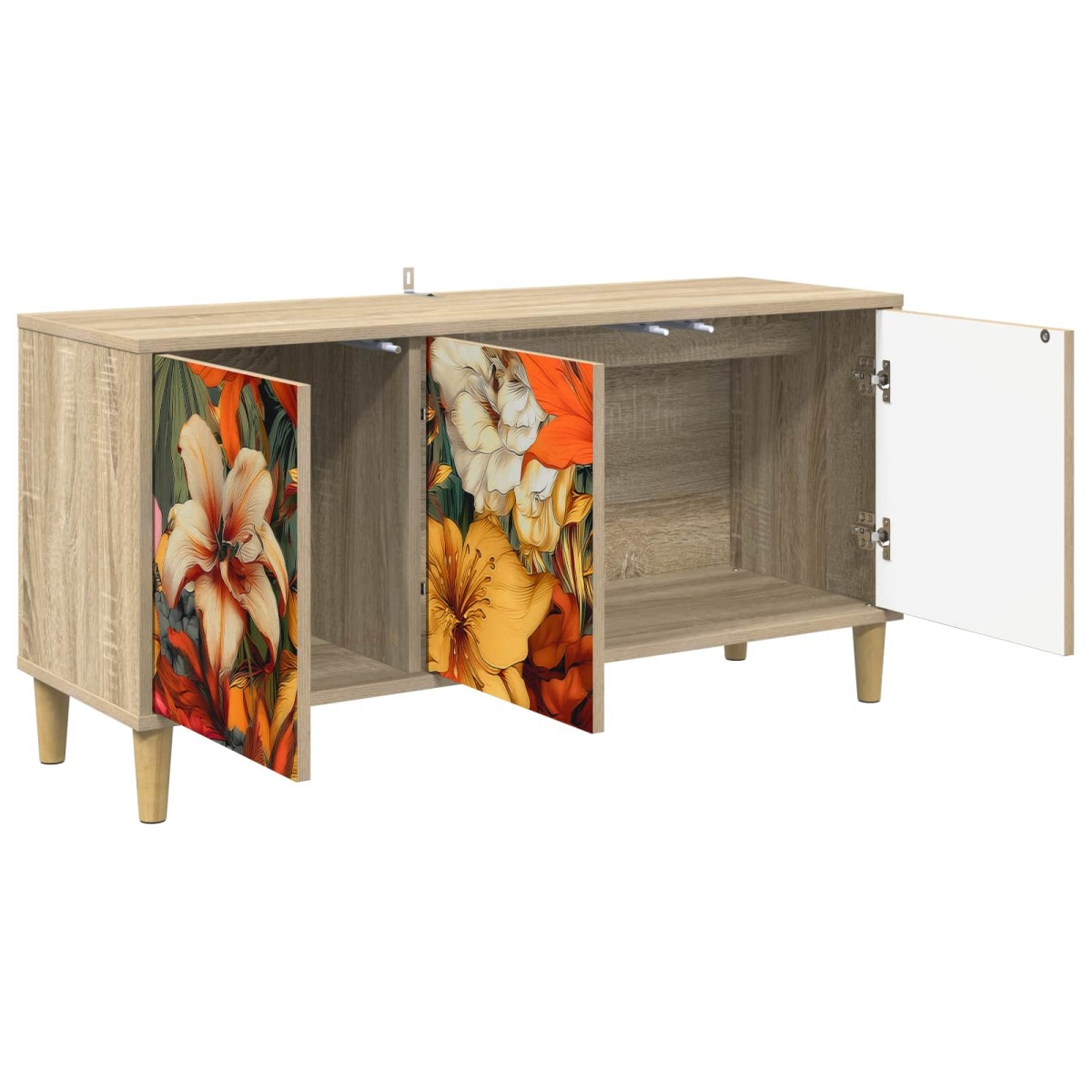 vidaXL Ντουλάπι TV GENNEP 102 x 33 x 50 εκ. Sonoma Επεξεργασμένο Ξύλο
