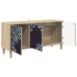 vidaXL Ντουλάπι TV DOKKUM 102 x 33 x 50 εκ. Sonoma Επεξεργασμένο Ξύλο