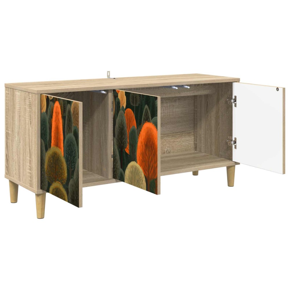 vidaXL Ντουλάπι TV ZAANDAM 102 x 33 x 50 εκ. Sonoma Επεξεργασμένο Ξύλο