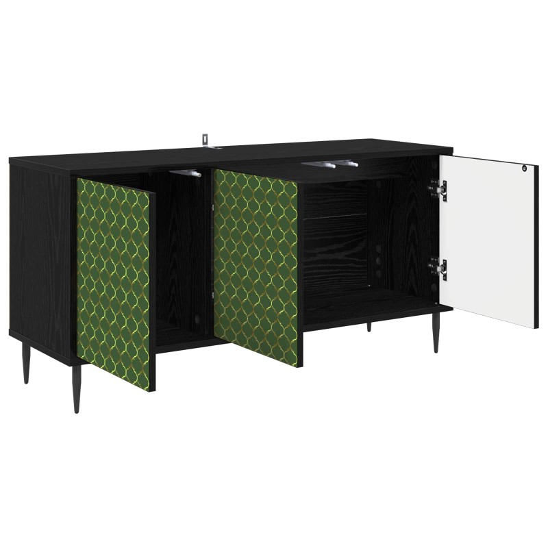 vidaXL Ντουλάπι TV GELEEN 102 x 33 x 51 εκ Μαύρη Δρυς