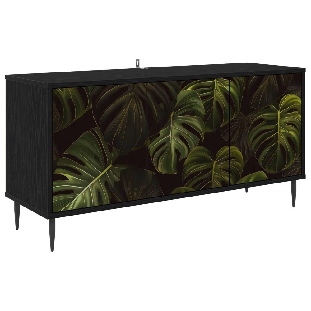 vidaXL Ντουλάπι TV ELBURG 102 x 33 x 51 εκ Μαύρη Δρυς