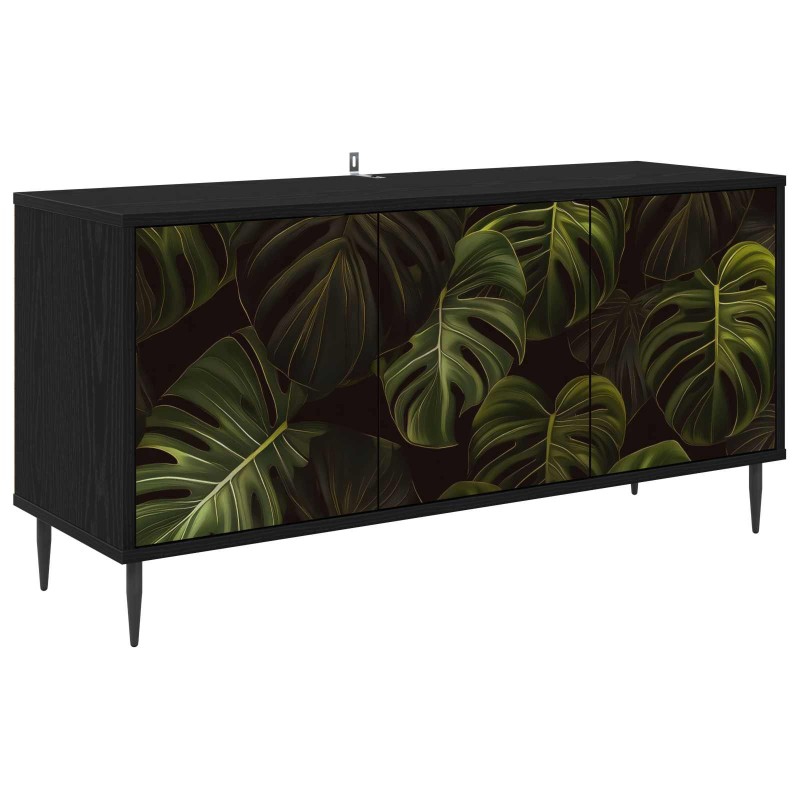 vidaXL Ντουλάπι TV ELBURG 102 x 33 x 51 εκ Μαύρη Δρυς