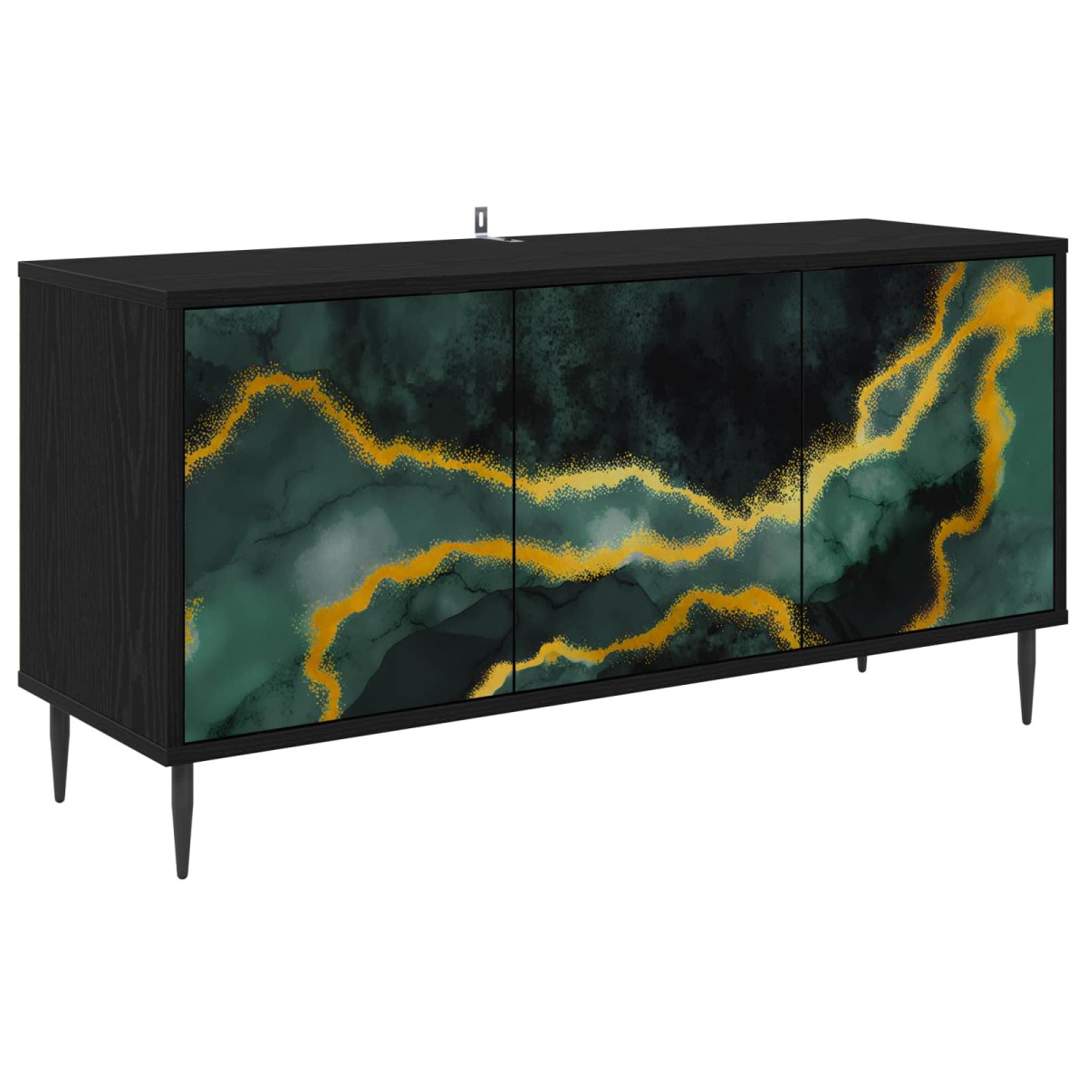 vidaXL Ντουλάπι TV WIJHE 102 x 33 x 51 εκ Μαύρη Δρυς