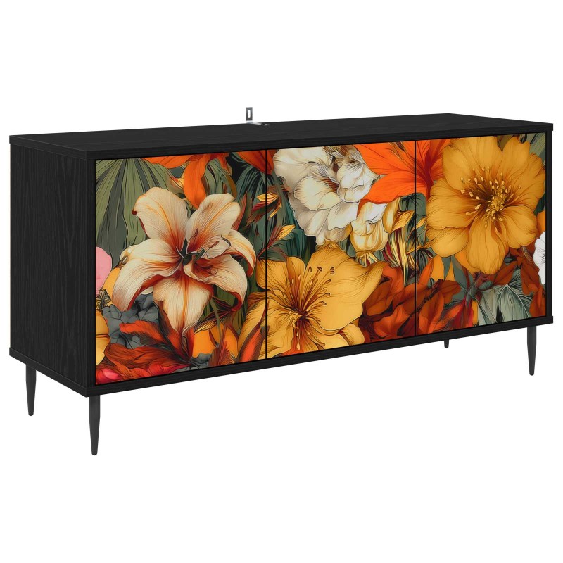 vidaXL Ντουλάπι TV GENNEP 102 x 33 x 51 εκ Μαύρη Δρυς