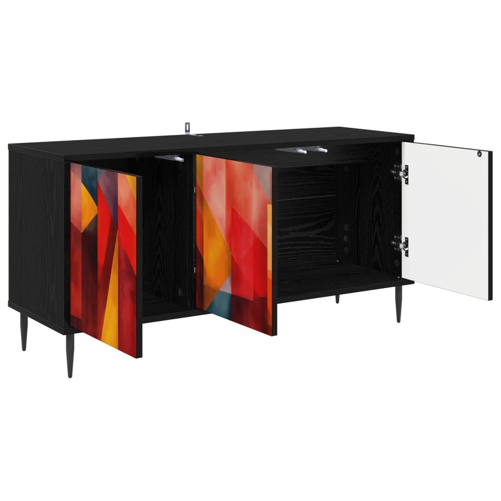 vidaXL Ντουλάπι TV HEESCH 102 x 33 x 51 εκ Μαύρη Δρυς