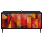 vidaXL Ντουλάπι TV HEESCH 102 x 33 x 51 εκ Μαύρη Δρυς