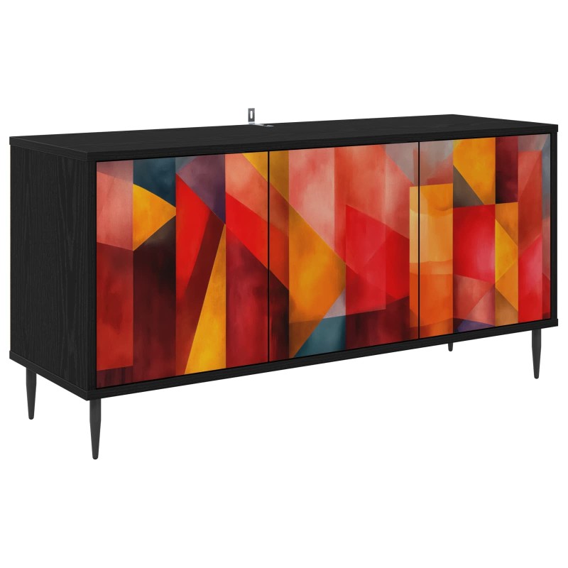 vidaXL Ντουλάπι TV HEESCH 102 x 33 x 51 εκ Μαύρη Δρυς