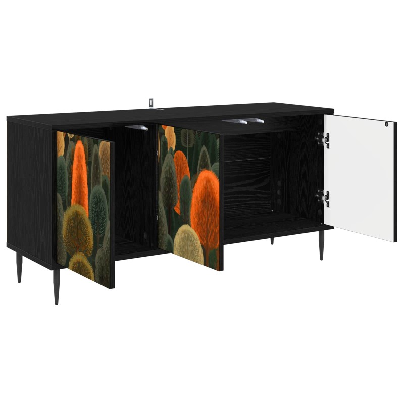 vidaXL Ντουλάπι TV ZAANDAM 102 x 33 x 51 εκ Μαύρη Δρυς