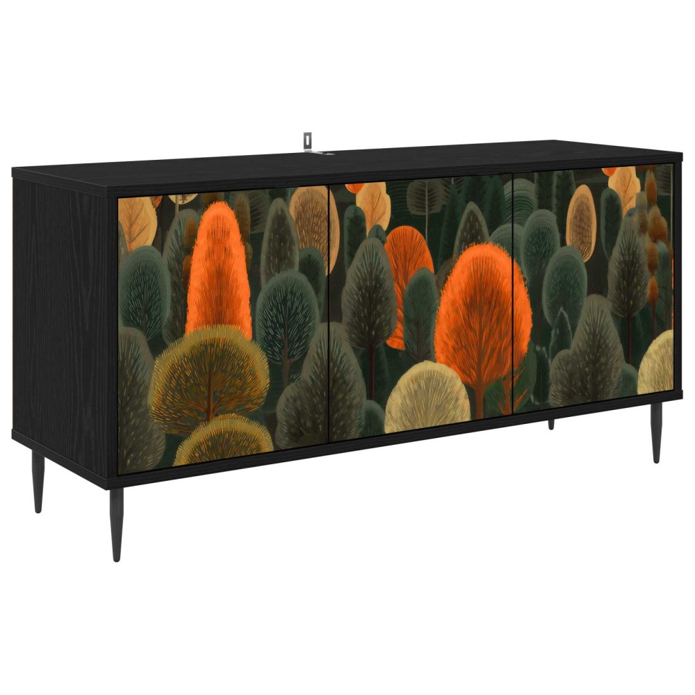 vidaXL Ντουλάπι TV ZAANDAM 102 x 33 x 51 εκ Μαύρη Δρυς