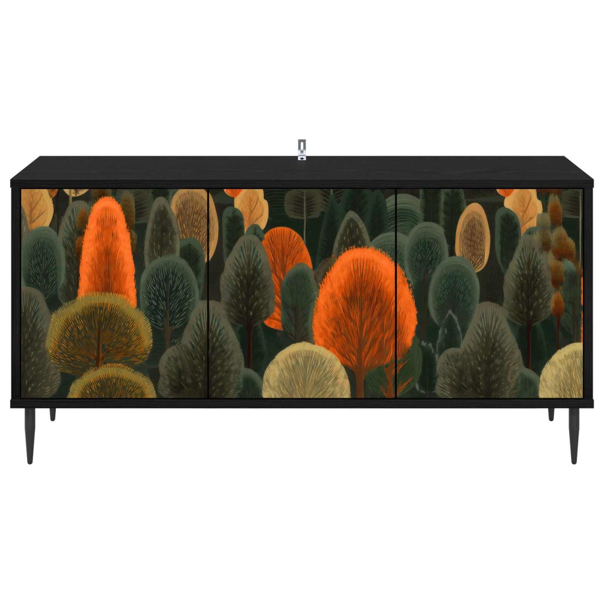 vidaXL Ντουλάπι TV ZAANDAM 102 x 33 x 51 εκ Μαύρη Δρυς