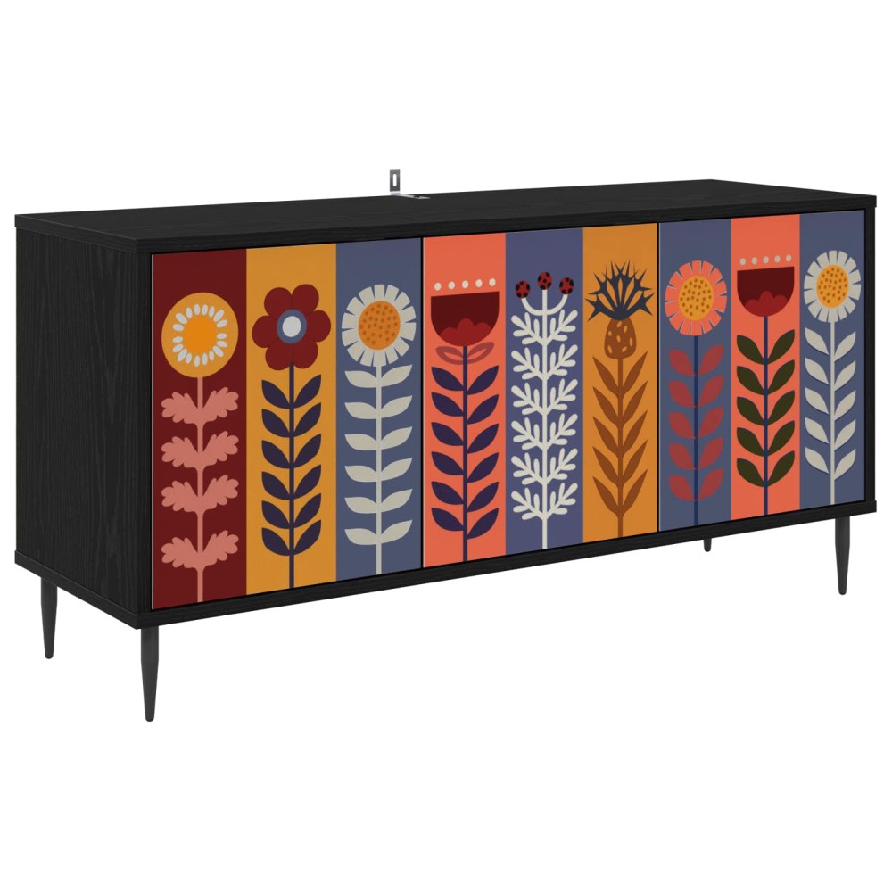 vidaXL Ντουλάπι TV ESSEN 102 x 33 x 51 εκ Μαύρη Δρυς