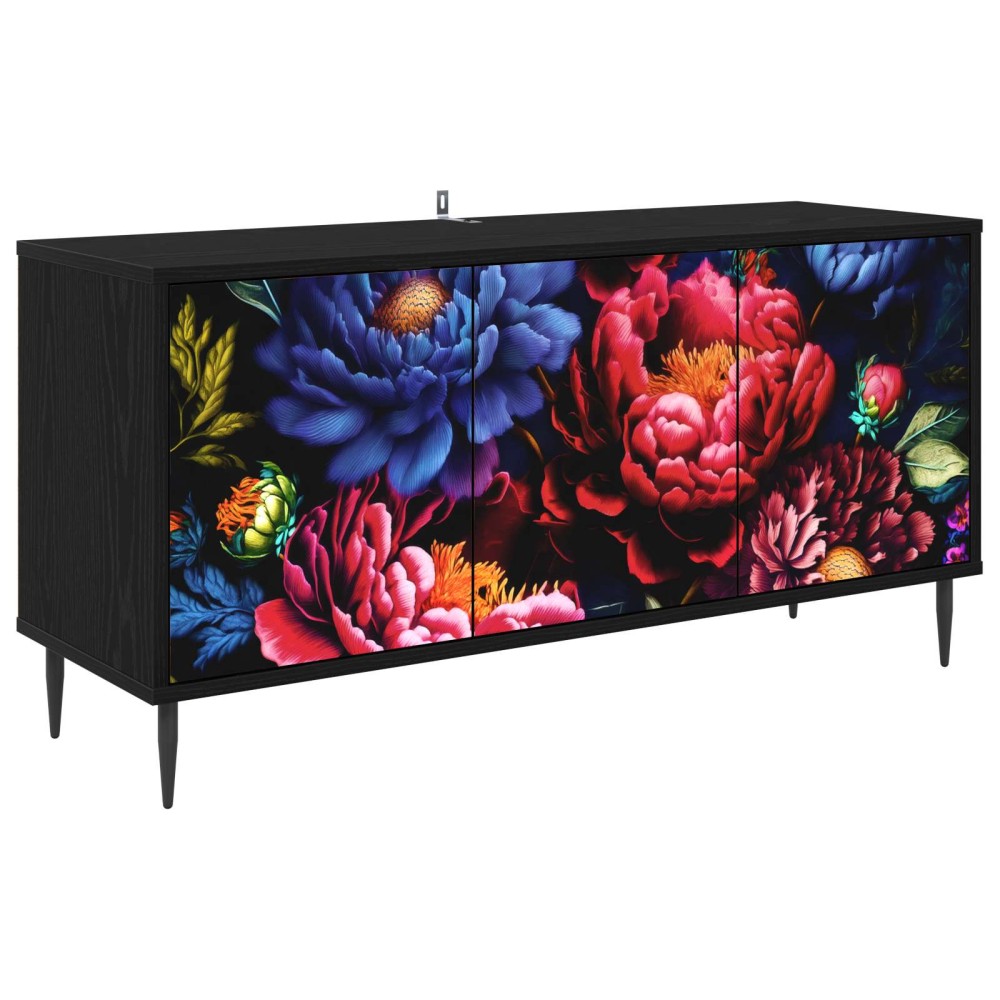 vidaXL Ντουλάπι TV KIEL 102 x 33 x 51 εκ Μαύρη Δρυς Επεξεργασμένο Ξύλο