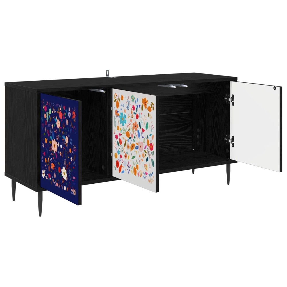 vidaXL Ντουλάπι TV MAINZ 102 x 33 x 51 εκ Μαύρη Δρυς