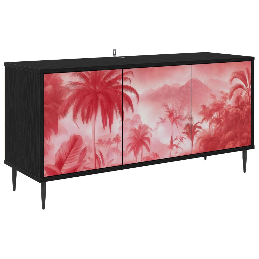 vidaXL Ντουλάπι TV AACHEN 102 x 33 x 51 εκ Μαύρη Δρυς
