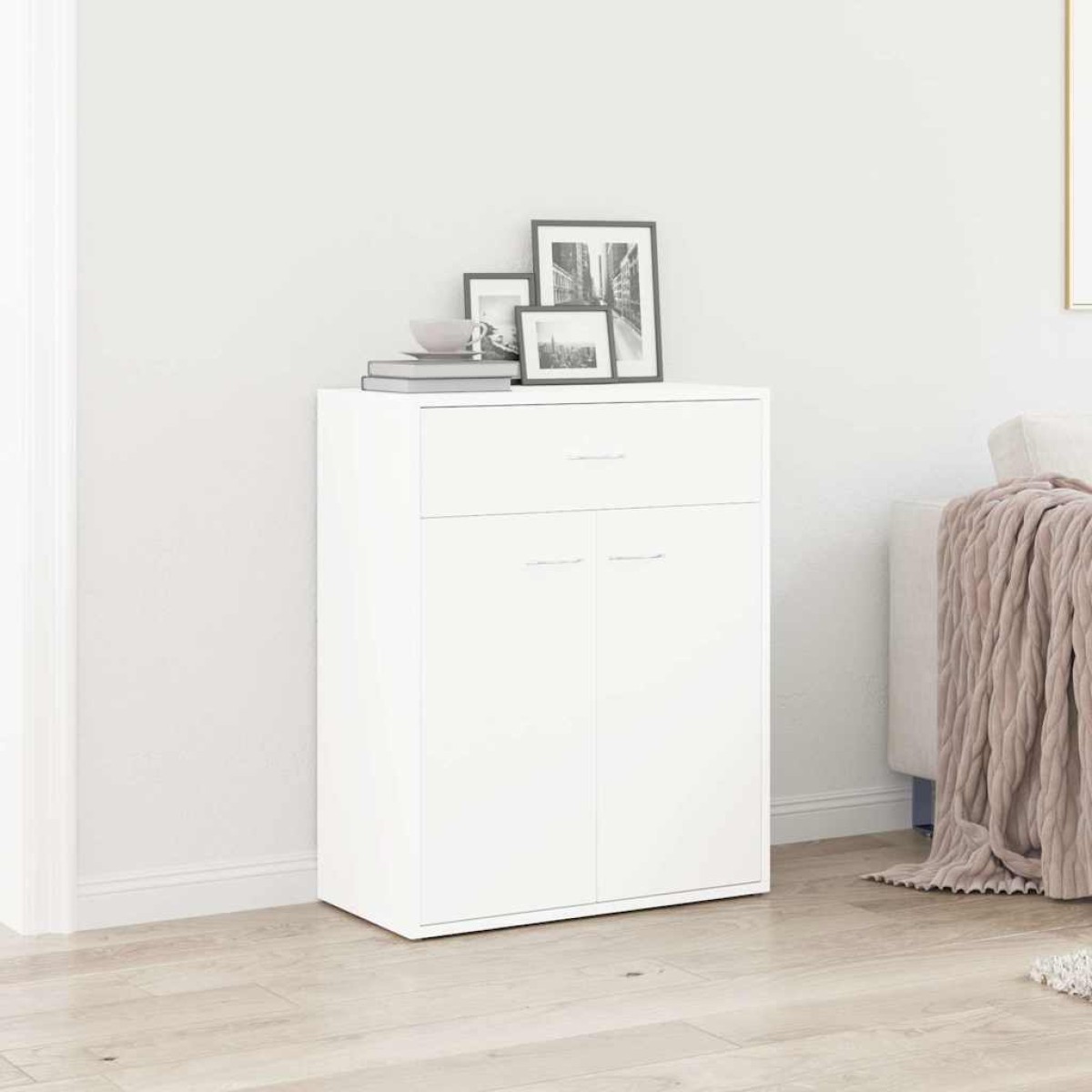 vidaXL Ντουλάπι Λευκό 60 x 30 x 75 εκ. από Μοριοσανίδα