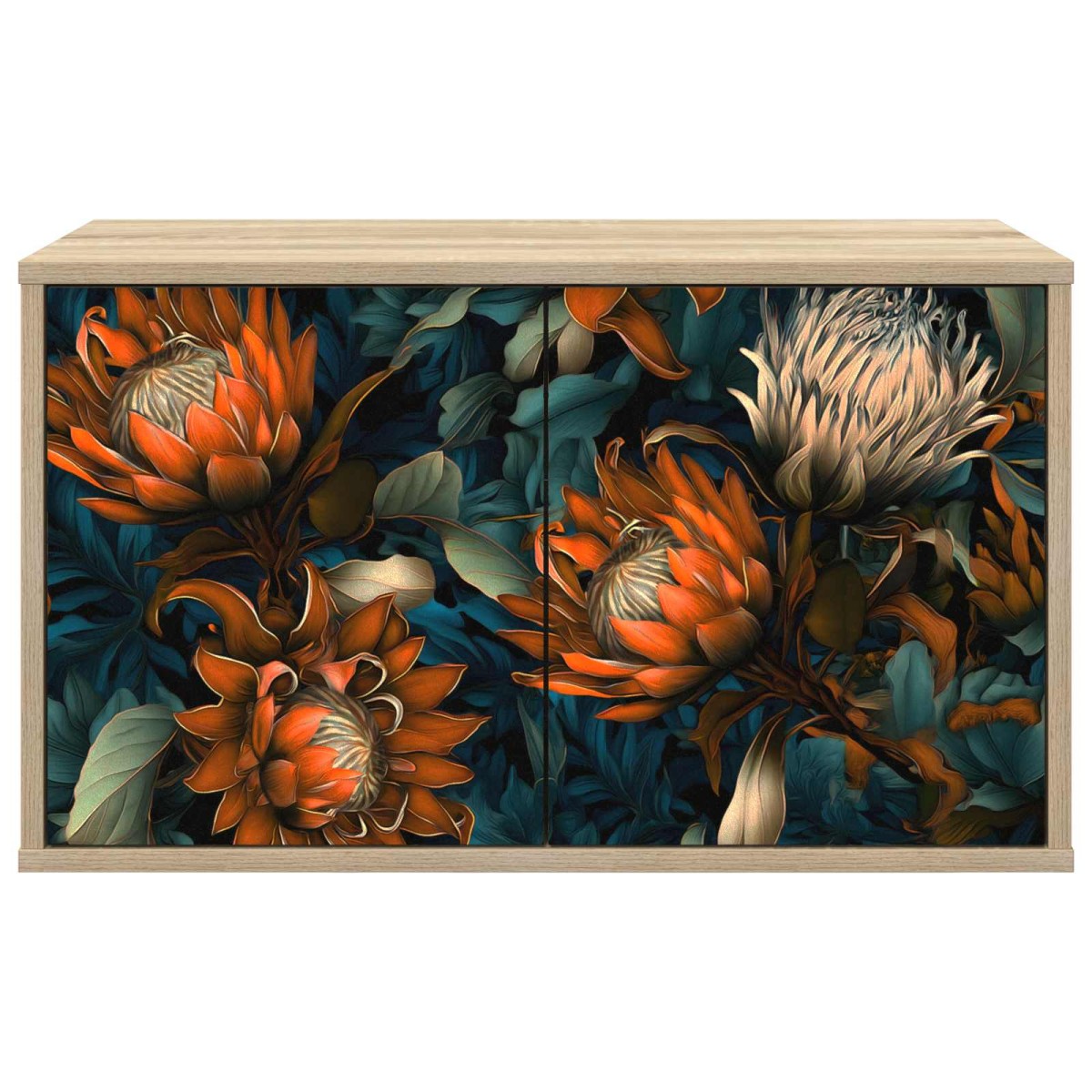 vidaXL Κρεμαστός θρανίο τηλεόρασης LOCHEM 69 x 33 x 40 εκ Sonoma Δρυς