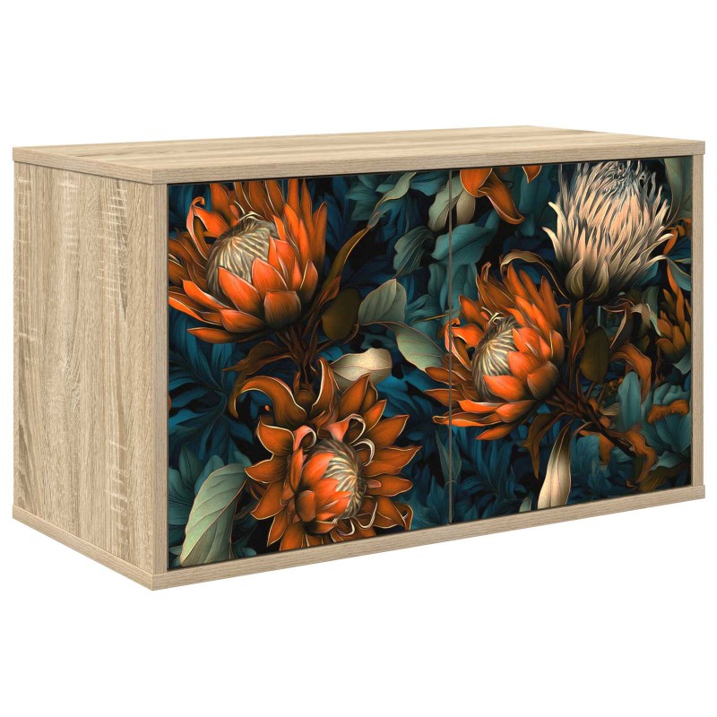 vidaXL Κρεμαστός θρανίο τηλεόρασης LOCHEM 69 x 33 x 40 εκ Sonoma Δρυς