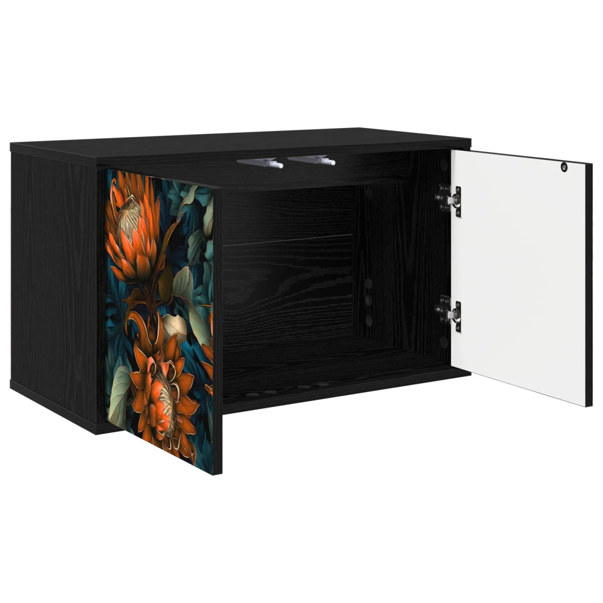 vidaXL Κρεμαστός θρανίο τηλεόρασης LOCHEM 69 x 33 x 40 εκ Μαύρη Δρυς